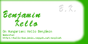 benjamin kello business card